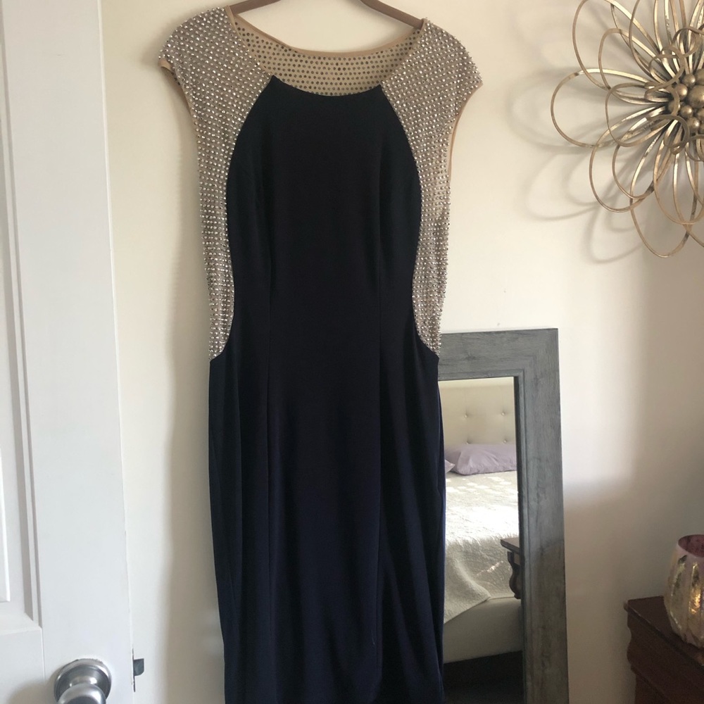 Fitted Beaded Cocktail Dress